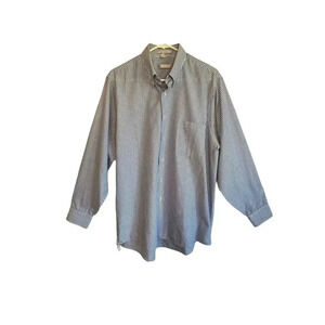 Men’s Geoffrey Beene blue/white striped long sleeve dress shirt size 16 1/2-34/3